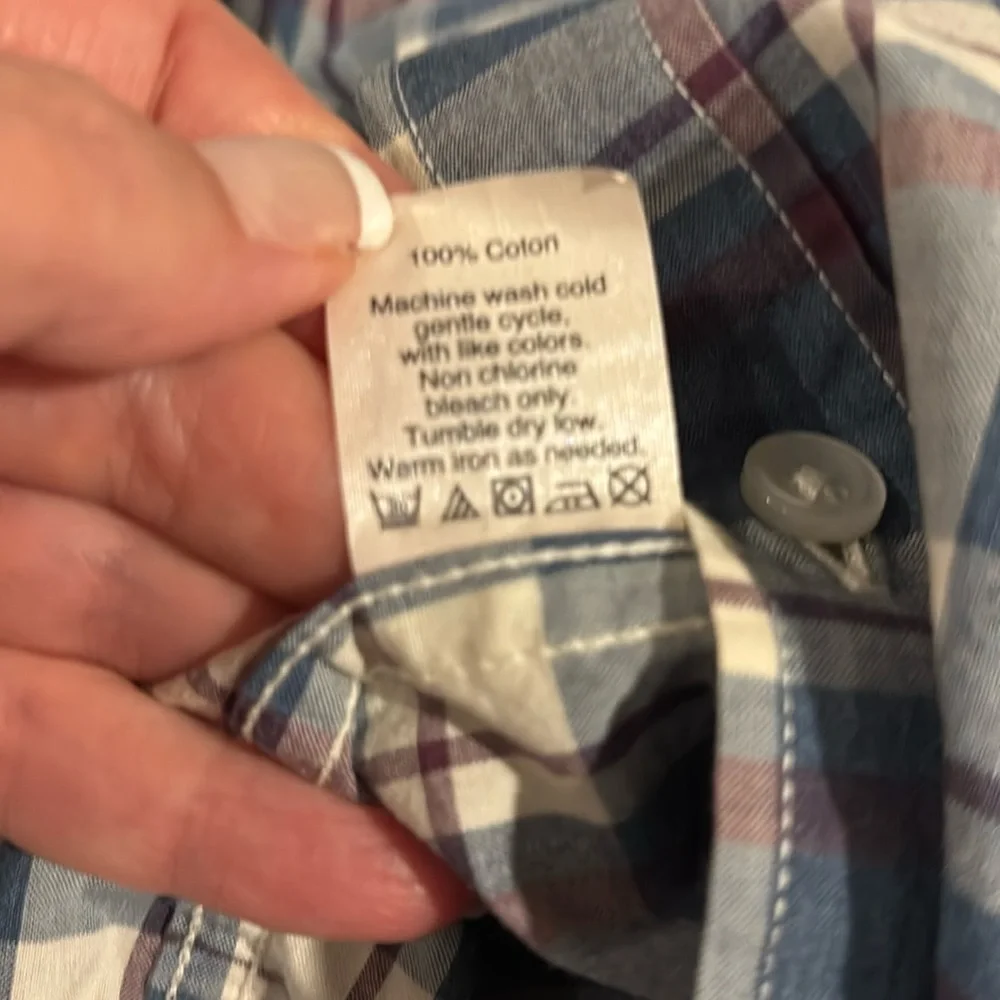 J. Crew‎ Men's 100% Cotton Plaid Button Down Shirt Red, Blue, & White sz XL